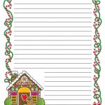 Gingerbread Printable Border Paper With And Without Lines | A To Z – Free Printable Writing Paper With Borders