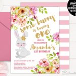 Girl Birthday Invitation Template. Printable Bunny Birthday   21St Birthday Invitation Templates Free Printable