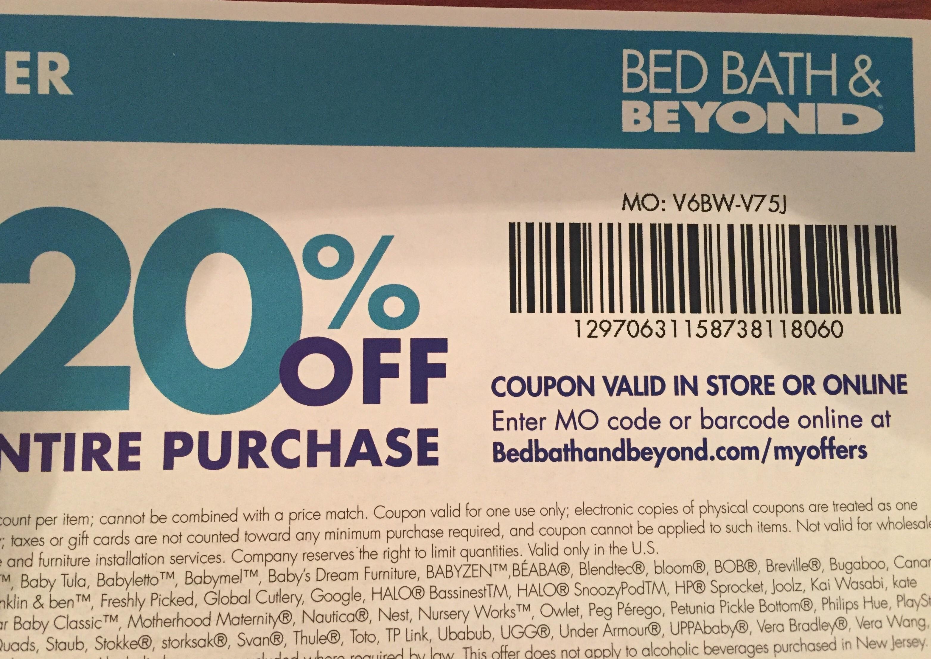 Giving Back - Bed Bath &amp;amp; Beyond 20% Off Entire Purchase - Special - Free Printable Bed Bath And Beyond 20 Off Coupon