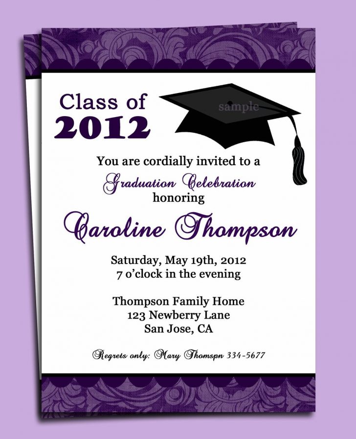Free Printable Graduation Dinner Invitations