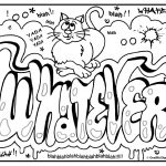 Graffiti Coloring Page, Free Printable Graffiti Room Signs | Free   Free Printable Coloring Pages For Adults Only Swear Words