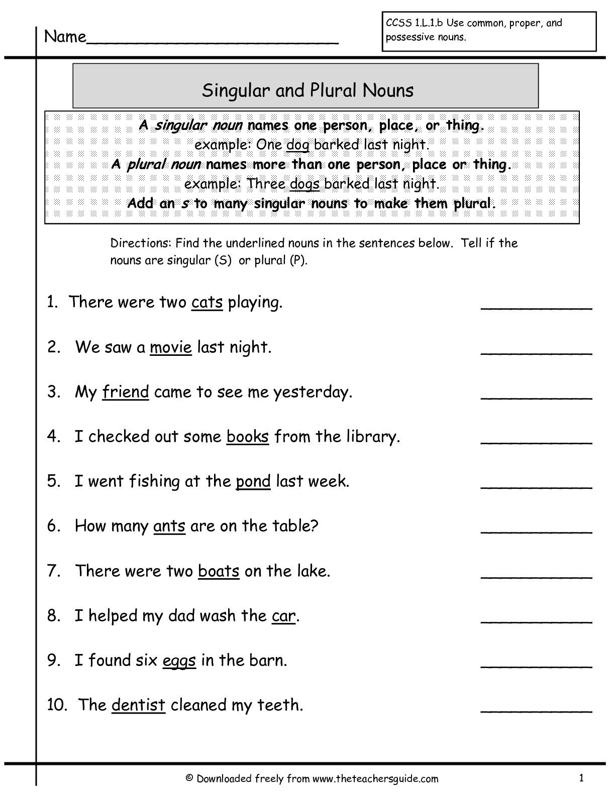 Grammar Worksheets 3Rd Grade - Google Search | For The Kids - Free Printable Third Grade Grammar Worksheets