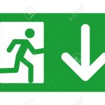 Green Exit Sign With Running Man And Down Arrow Flat Icon For   Free Printable Exit Signs With Arrow