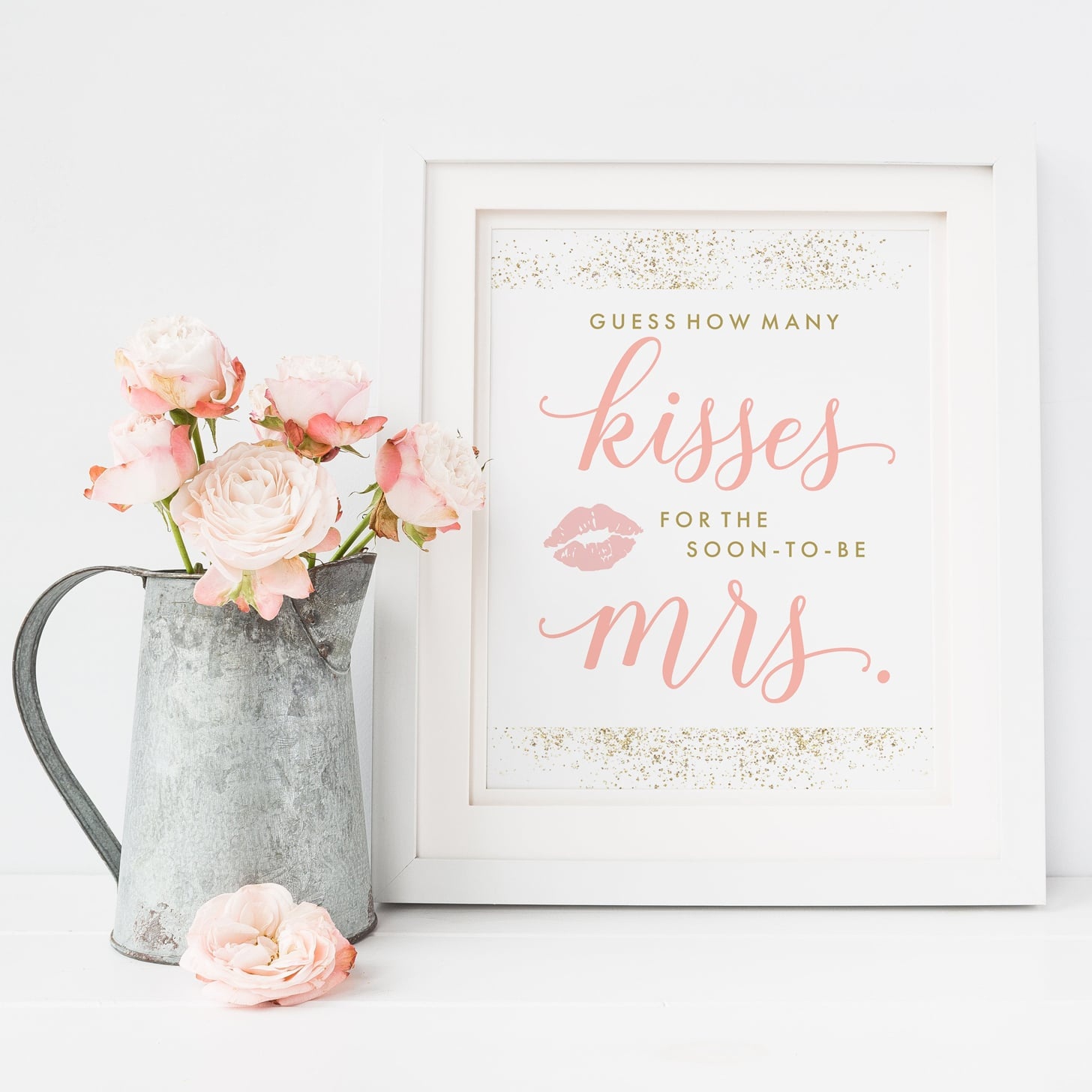 Guess How Many Kisses For The Soon-To-Be Mrs. Printable Game - How Many Kisses Game Free Printable