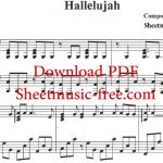 Hallelujah Piano Sheet Music Leonard Cohen   Youtube   Free Printable Piano Sheet Music For Hallelujah By Leonard Cohen