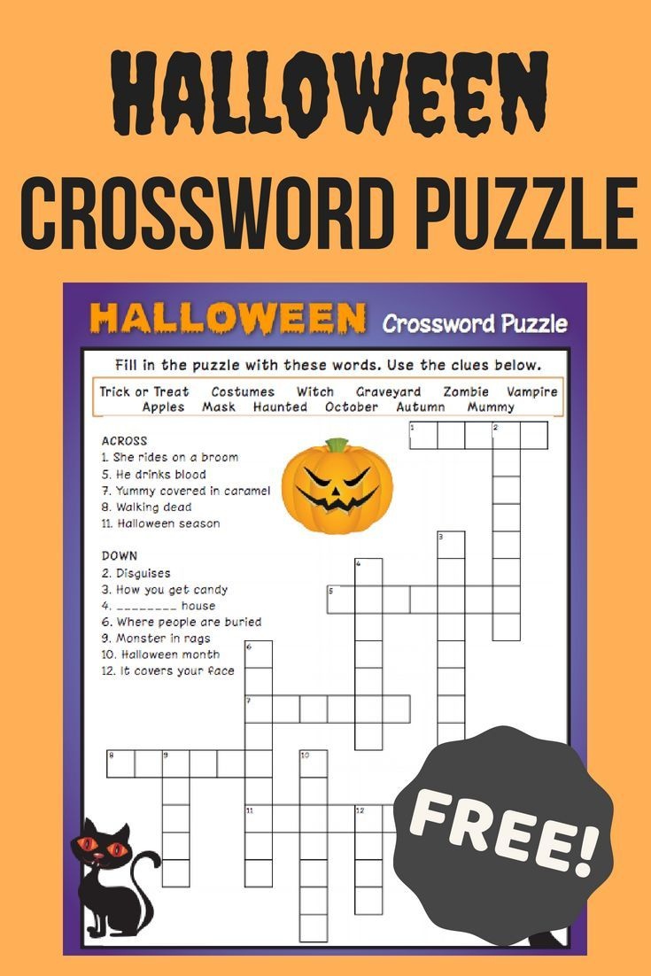 Halloween Crossword Puzzle #3 | Worksheets | Halloween Crossword - Halloween Crossword Printable Free