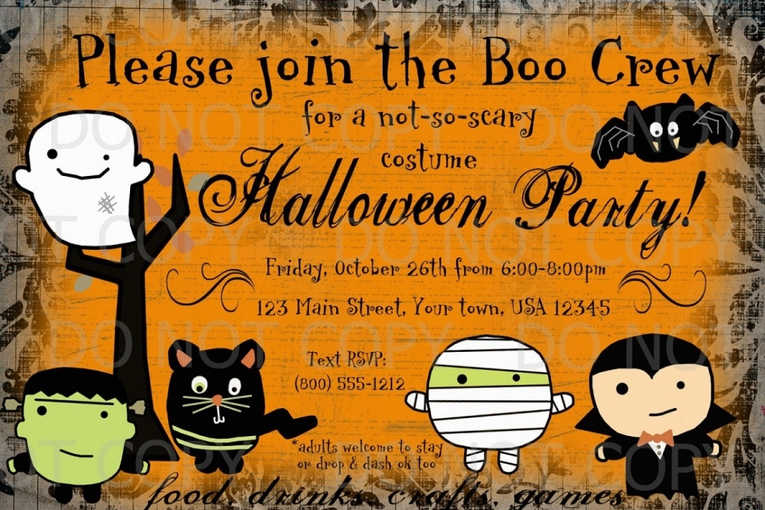 Halloween Party Invitation Templates Free - Tutlin.psstech.co - Free Printable Halloween Birthday Party Invitations