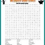 Halloween Word Search Printable Worksheet   Free Printable Word Searches For Adults