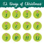 Hand Drawn 12 Days Of Christmas Holiday Gift Tags Collection   Free Printable 12 Days Of Christmas Gift Tags