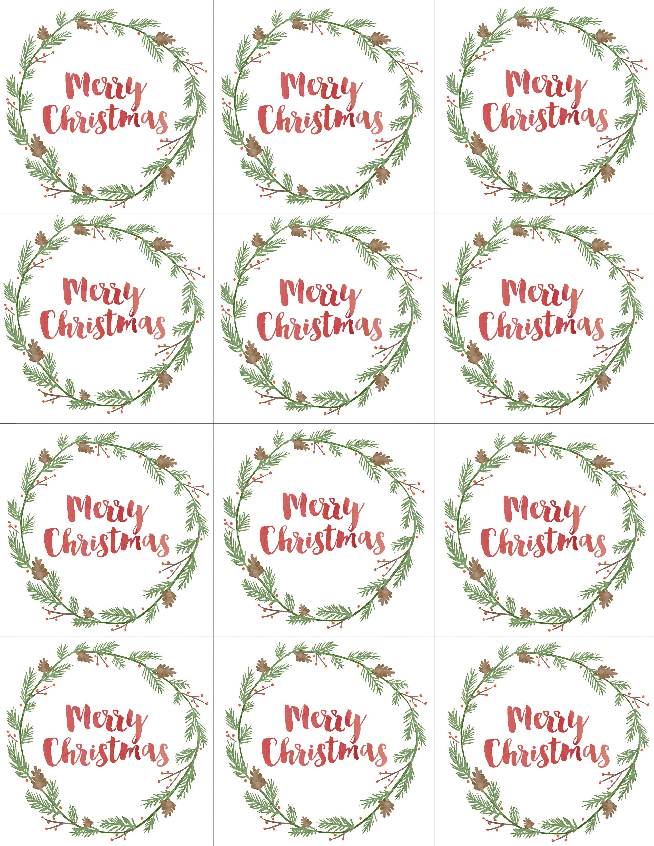 Hand Painted Gift Tags Free Printable | Christmas | Christmas Gift - Free Printable Customizable Gift Tags