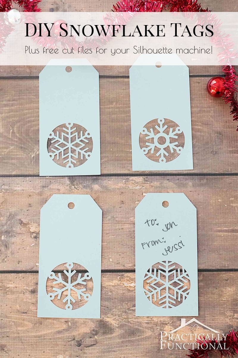 Handmade Snowflake Christmas Gift Tags + Free Printable/cuttable - Diy Christmas Gift Tags Free Printable