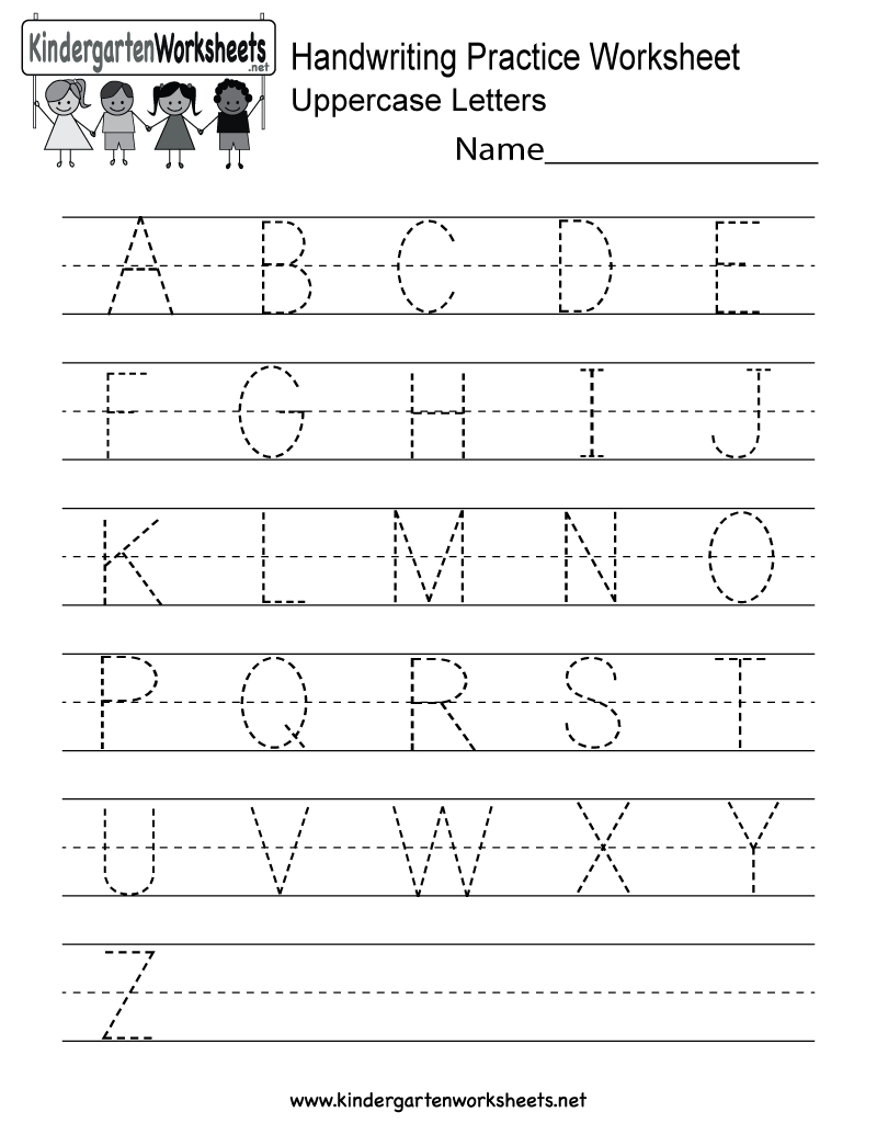 Handwriting Practice Worksheet - Free Kindergarten English Worksheet - Free Printable Writing Worksheets