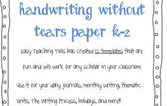 Handwriting Without Tears – Easy Teaching Tools – Handwriting Without Tears Worksheets Free Printable