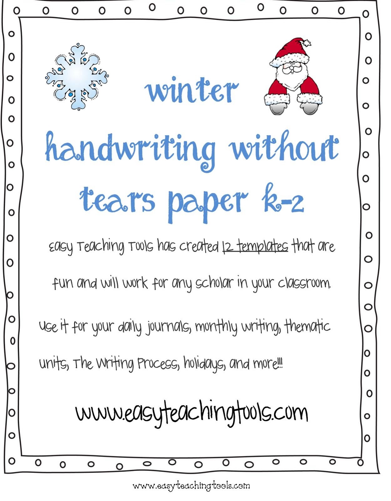 Handwriting Without Tears - Easy Teaching Tools - Handwriting Without Tears Worksheets Free Printable