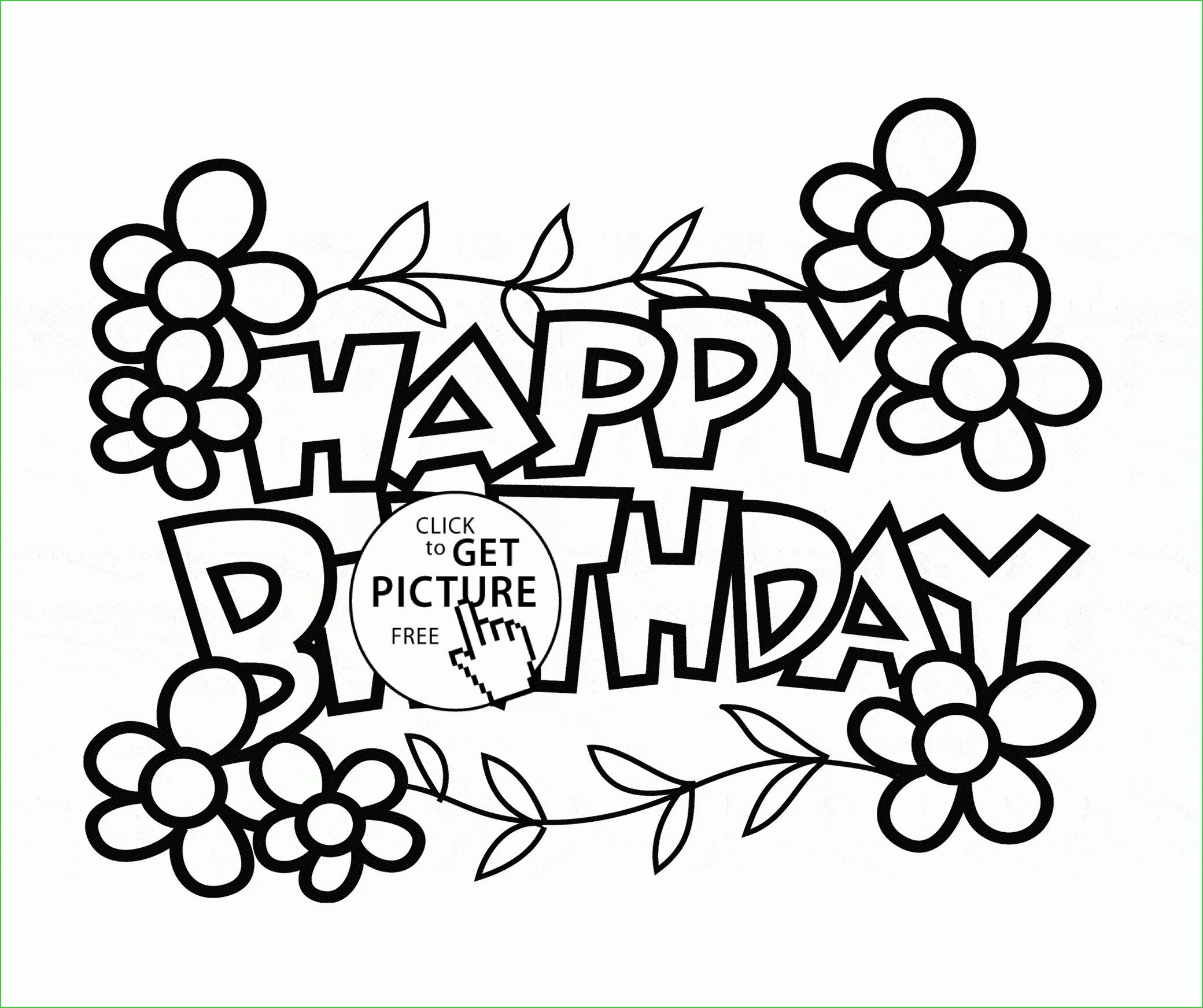 Happy Birthday Drawings For Card | Free Download Best Happy Birthday - Free Printable Birthday Cards To Color