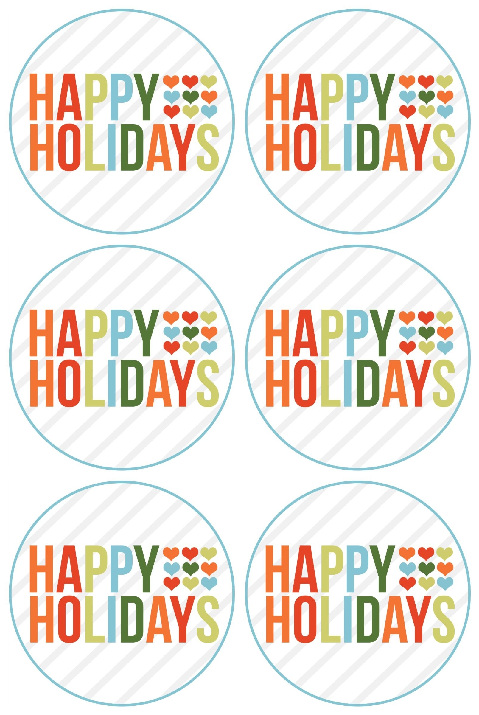 Happy Holidays Free Printable (Rejoin Happy Holidays And Merry - Free Printable Happy Holidays Gift Tags