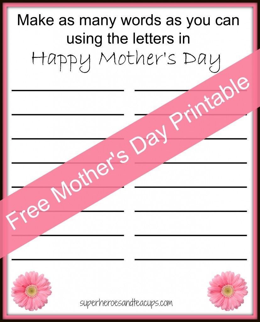 Happy Mother&amp;#039;s Day Free Printable | Mothers Day Ideas | Mother&amp;#039;s Day - Free Printable Mother&amp;#039;s Day Games