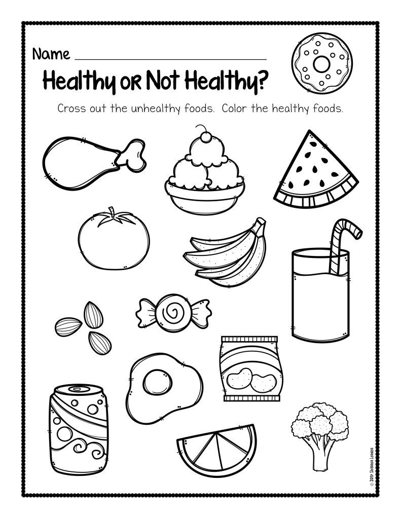 Healthy Foods Worksheet [Free Download | English Classroom - Free Printable Healthy Eating Worksheets