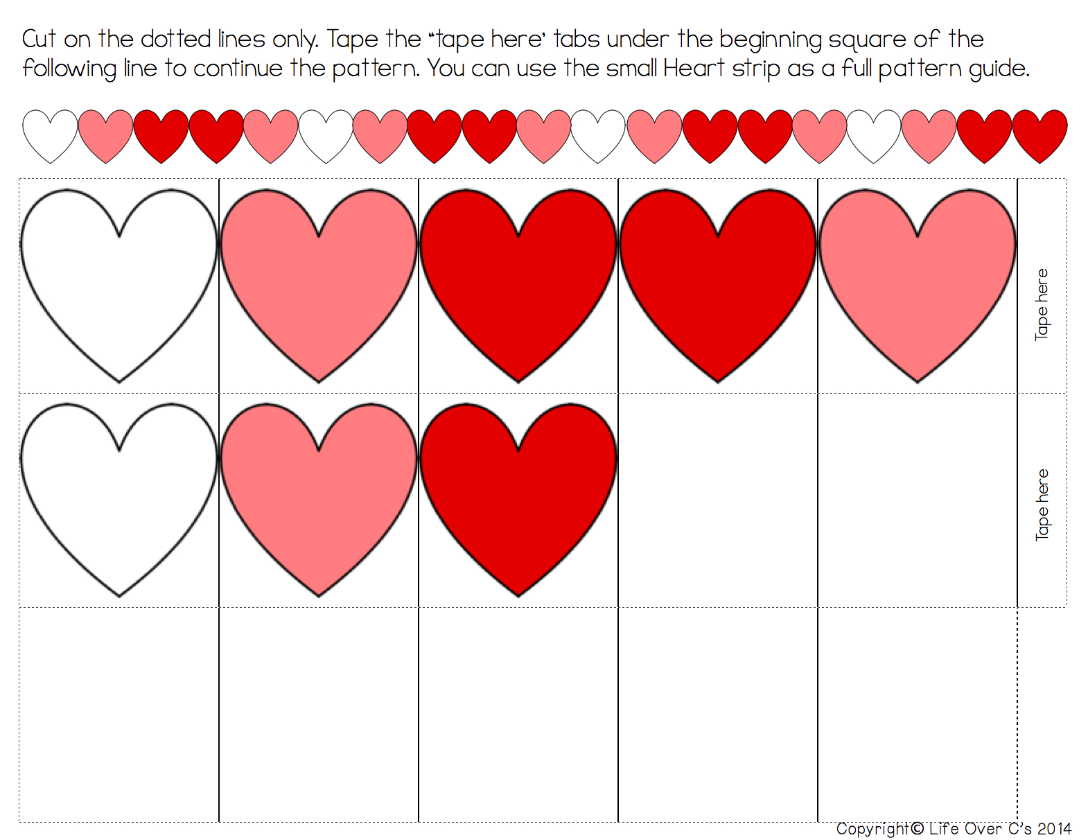 Heart Pattern Free Printable For Valentine&amp;#039;s Day - Free Printable Valentine Heart Patterns