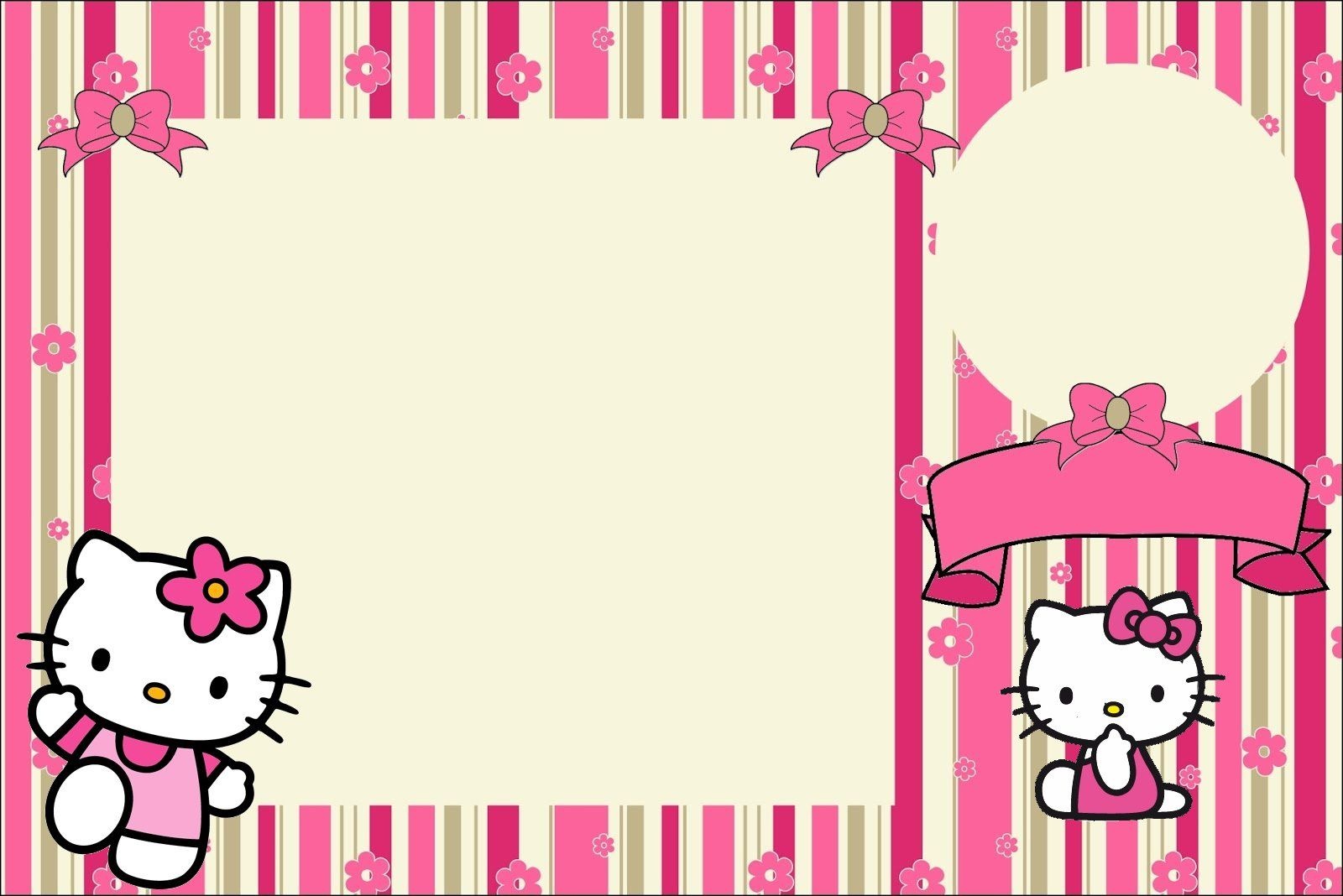 Hello Kitty With Flowers: Free Printable Invitations. | Hello Kitty - Hello Kitty Birthday Card Printable Free