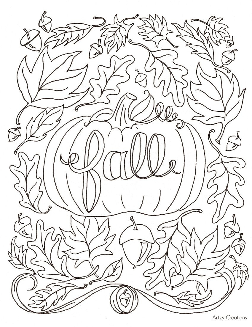 Hi Everyone! Today, I&amp;#039;m Sharing With You My First Free Coloring Page - Free Printable Coloring Pages Fall Season