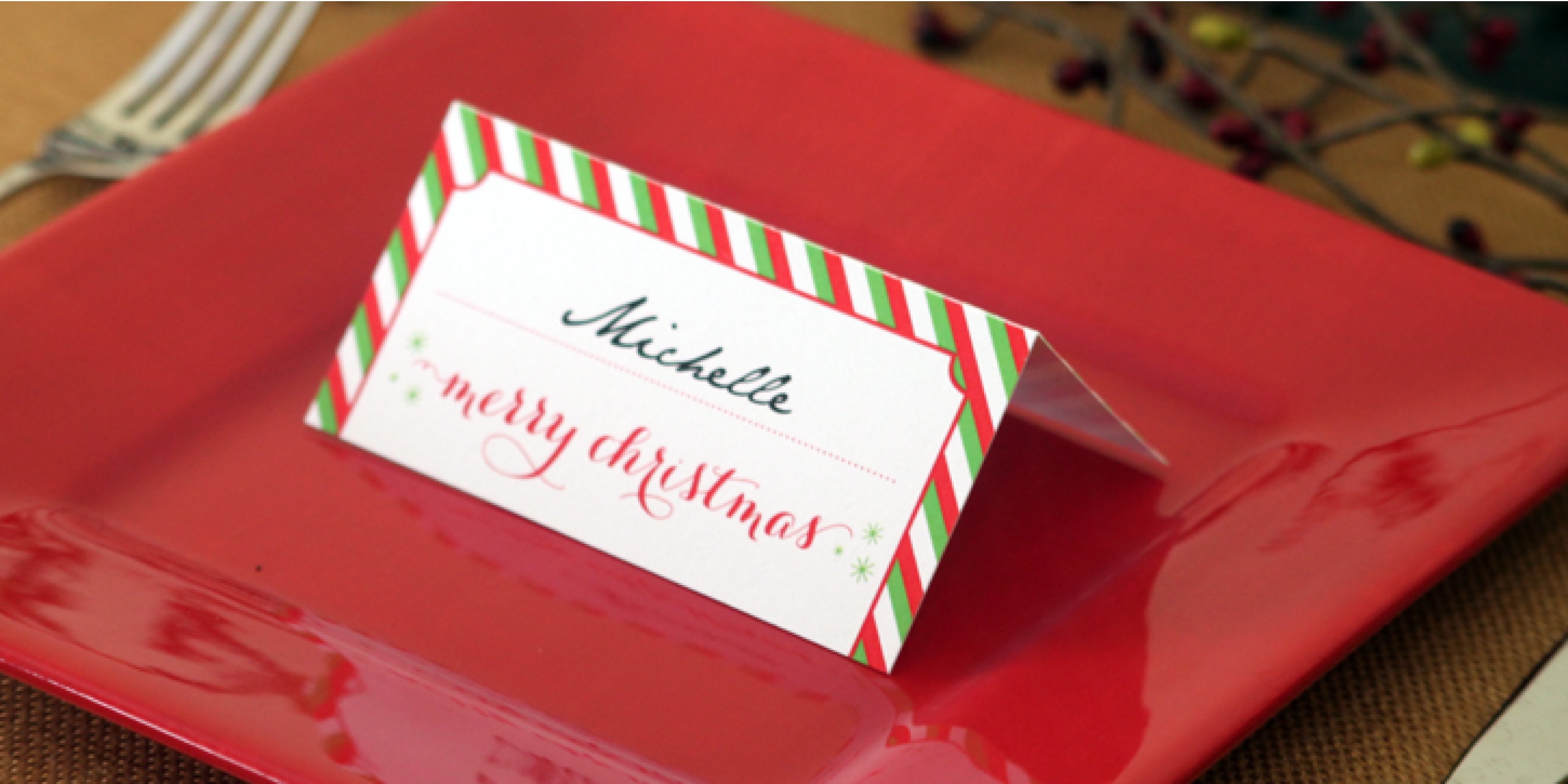 Holiday Place Card Diy Printable - Free Printable Place Card Templates Christmas