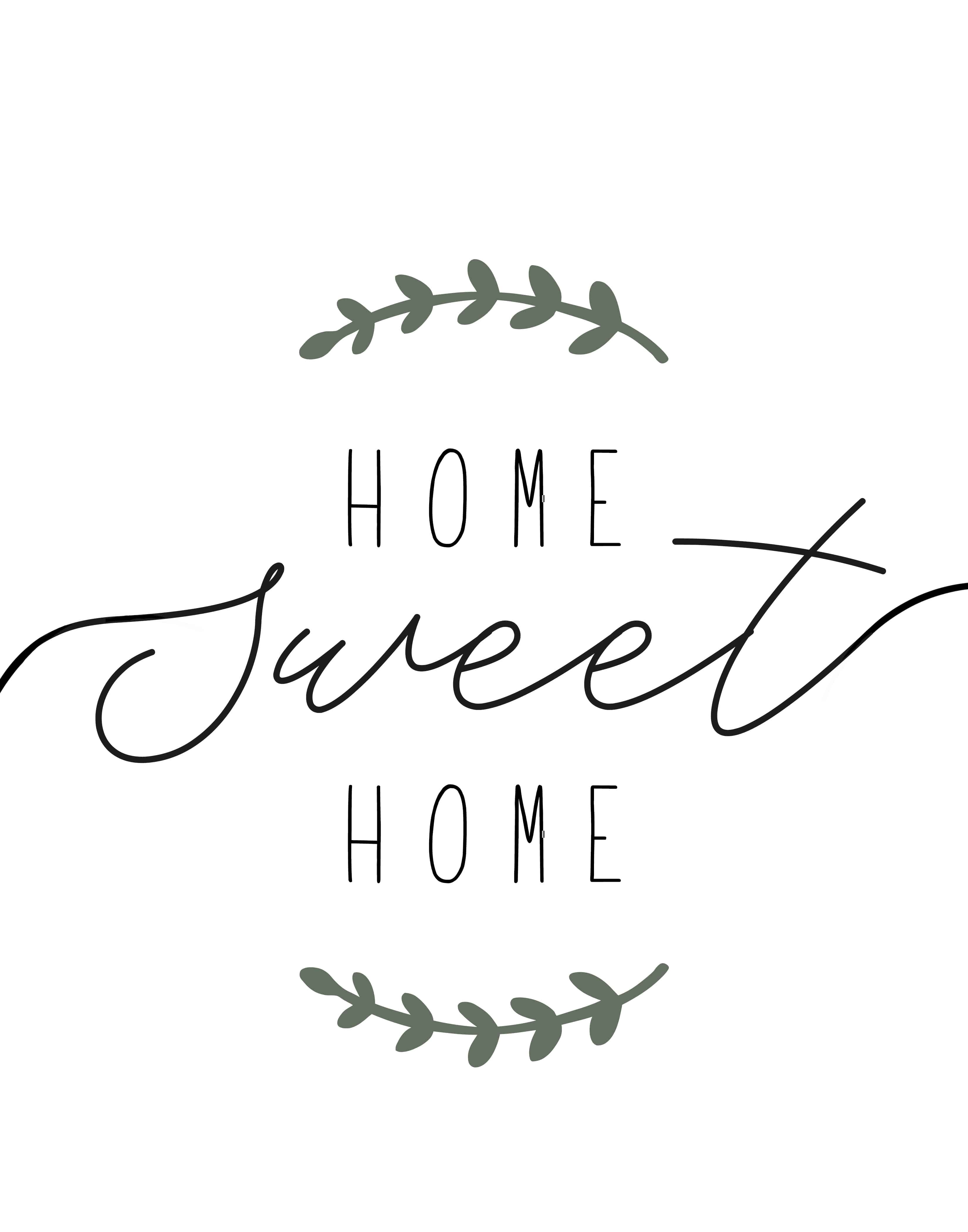 Home Sweet Home&amp;quot; Printable Farmhouse Art - Lolly Jane - Home Sweet Home Free Printable