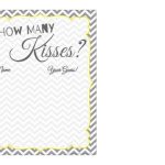How Many Kisses? Free Printable Guessing Paper   Grey And Yellow   How Many Kisses Game Free Printable