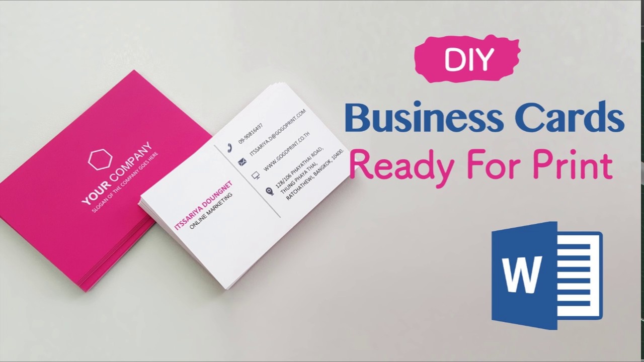 How To Create Your Business Cards In Word - Professional And Print - Make Your Own Business Cards Free Printable