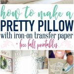 How To Make A Pillow With Iron On Transfer Paper + A Free Fall   Free Printable Christmas Iron On Transfers