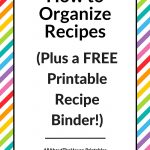 How To Organize Recipes (Plus A Free Printable Recipe Binder!)   All   Free Printable Recipe Dividers