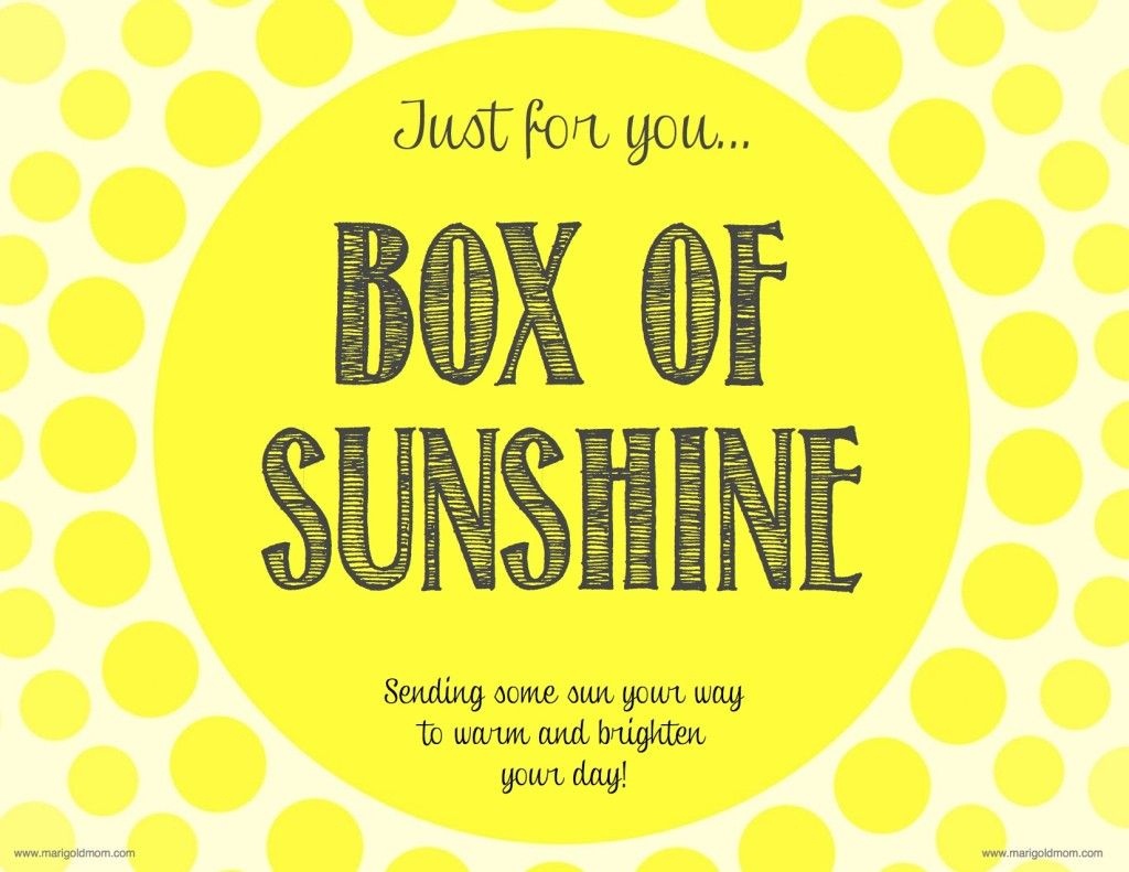 I Have Had Multiple Request For The Printables I Designed For One Of - Box Of Sunshine Free Printable