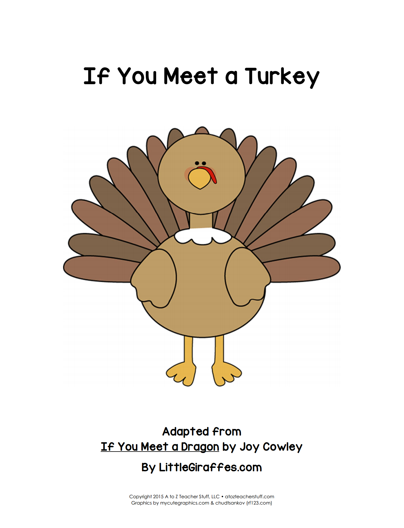 If You Meet A Turkey Printable Book | A To Z Teacher Stuff Printable - Free Printable Turkey