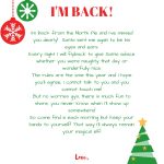 Im Back Elf On The Shelf Arrival Letter Free Printable | Holiday   Free Printable Elf On Shelf Arrival Letter