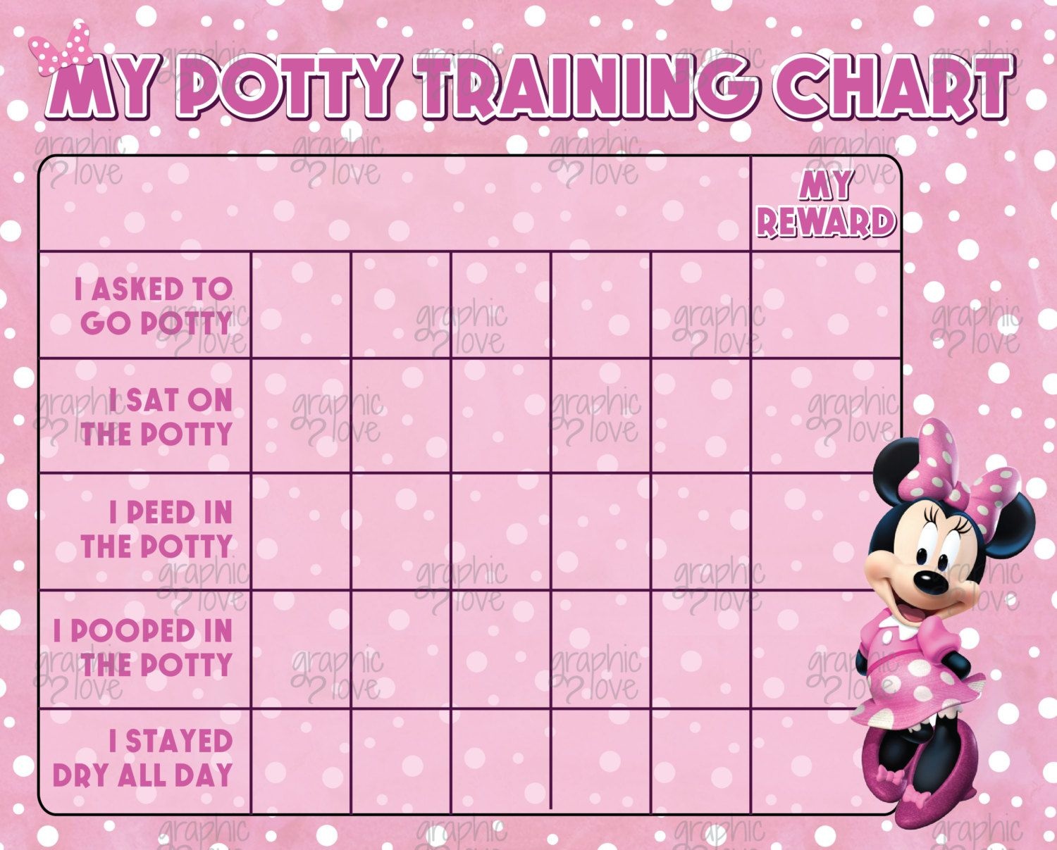 Image Result For Potty Training Charts And Rewards | Family | Potty - Free Printable Minnie Mouse Potty Training Chart