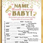 Instant Download Printable Baby Shower Game   Name That Song Baby   Name That Tune Baby Shower Game Free Printable