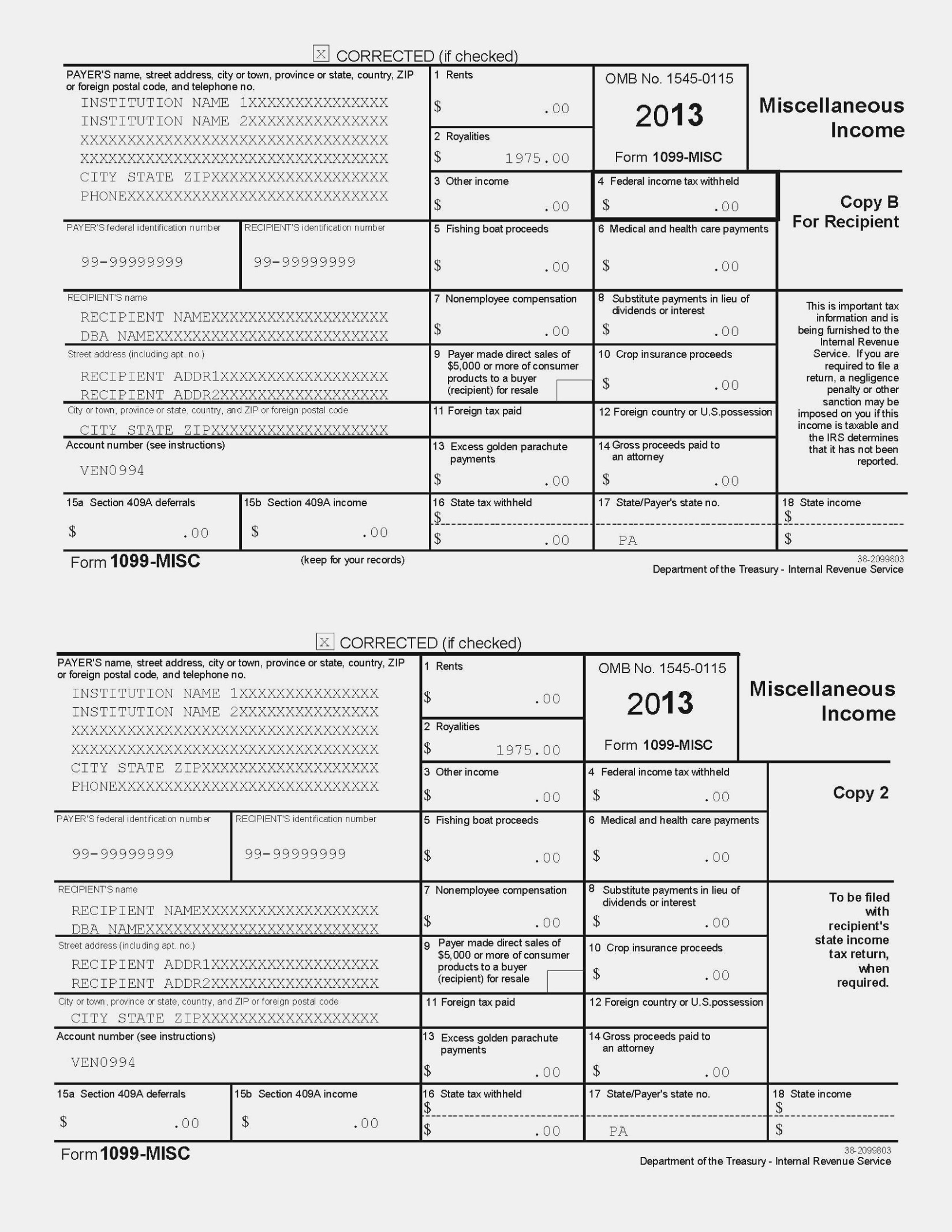Irs Form 11 11 Gallery – Free Form Design Examples – Printable 1099 - Free Printable 1099 Misc Form 2013