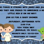 Jedi Star Wars Theme Inspired Baby Shower Invitation With | Etsy   Free Printable Star Wars Baby Shower Invites
