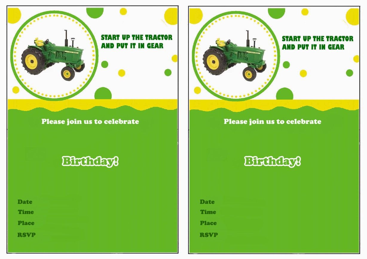 John Deere Free Printable Birthday Party Invitations | Birthday - Free Printable John Deere Birthday Invitations