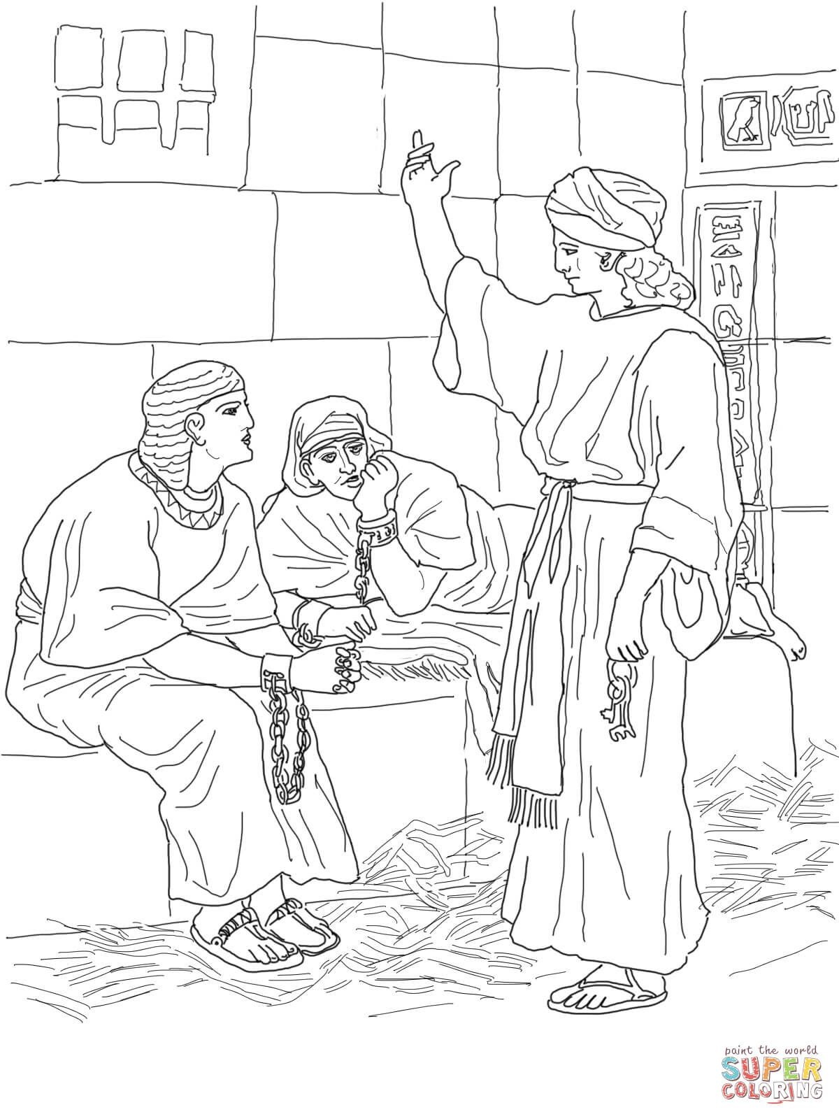 Joseph In Prison Coloring Page | Free Printable Coloring Pages - Free Printable Bible Story Coloring Pages
