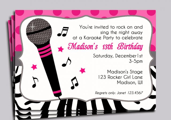 Free Printable Karaoke Party Invitations