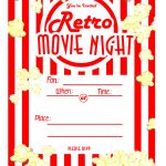 Kara's Party Ideas Movie Night Party With Free Printables! | Kara's   Free Printable Movie Themed Invitations