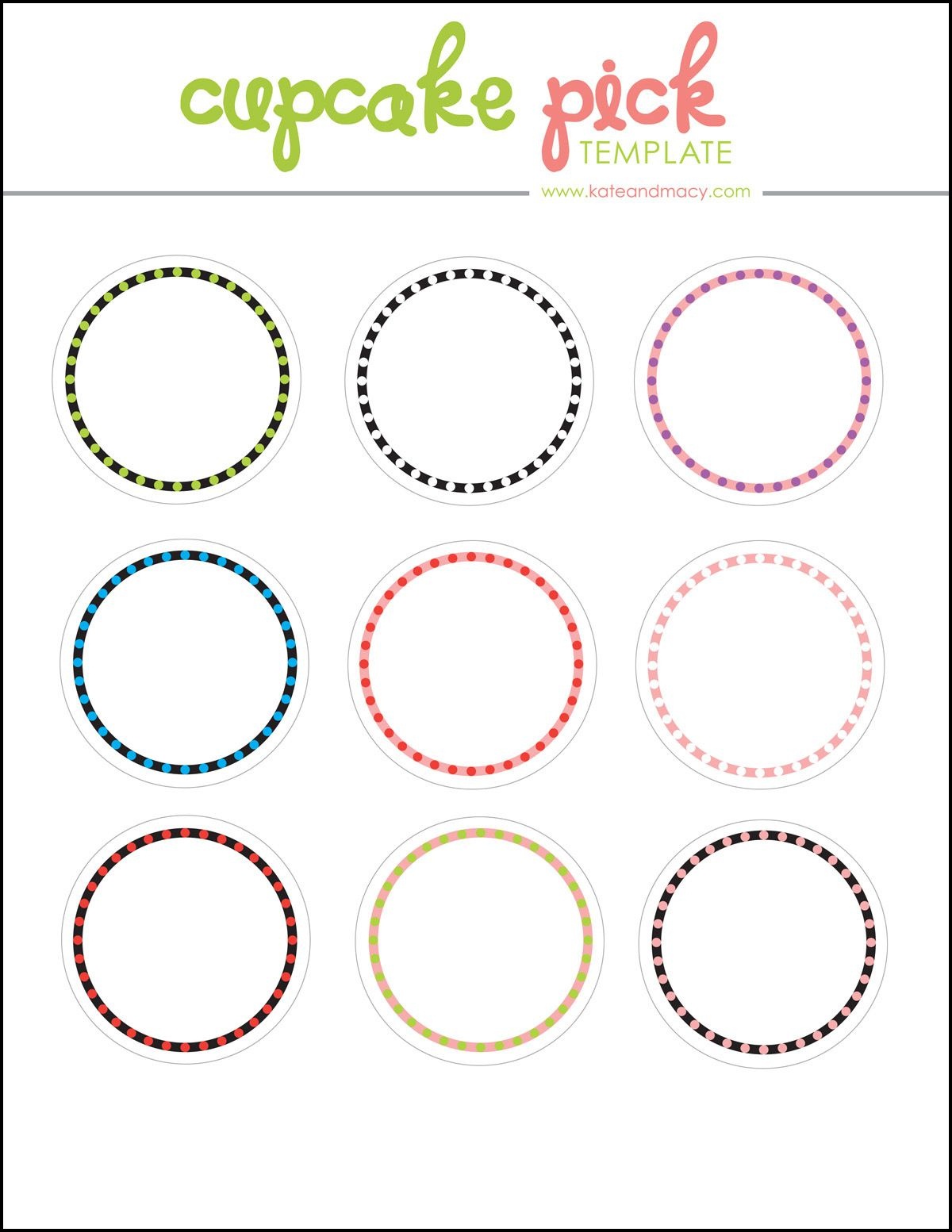 Cupcake Topper Templates Free Printable Free Printable A To Z