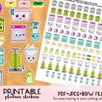 Kawaii Trash Bins Stickers   Free Printable And Cut File   Lovely   Chore Stickers Free Printable