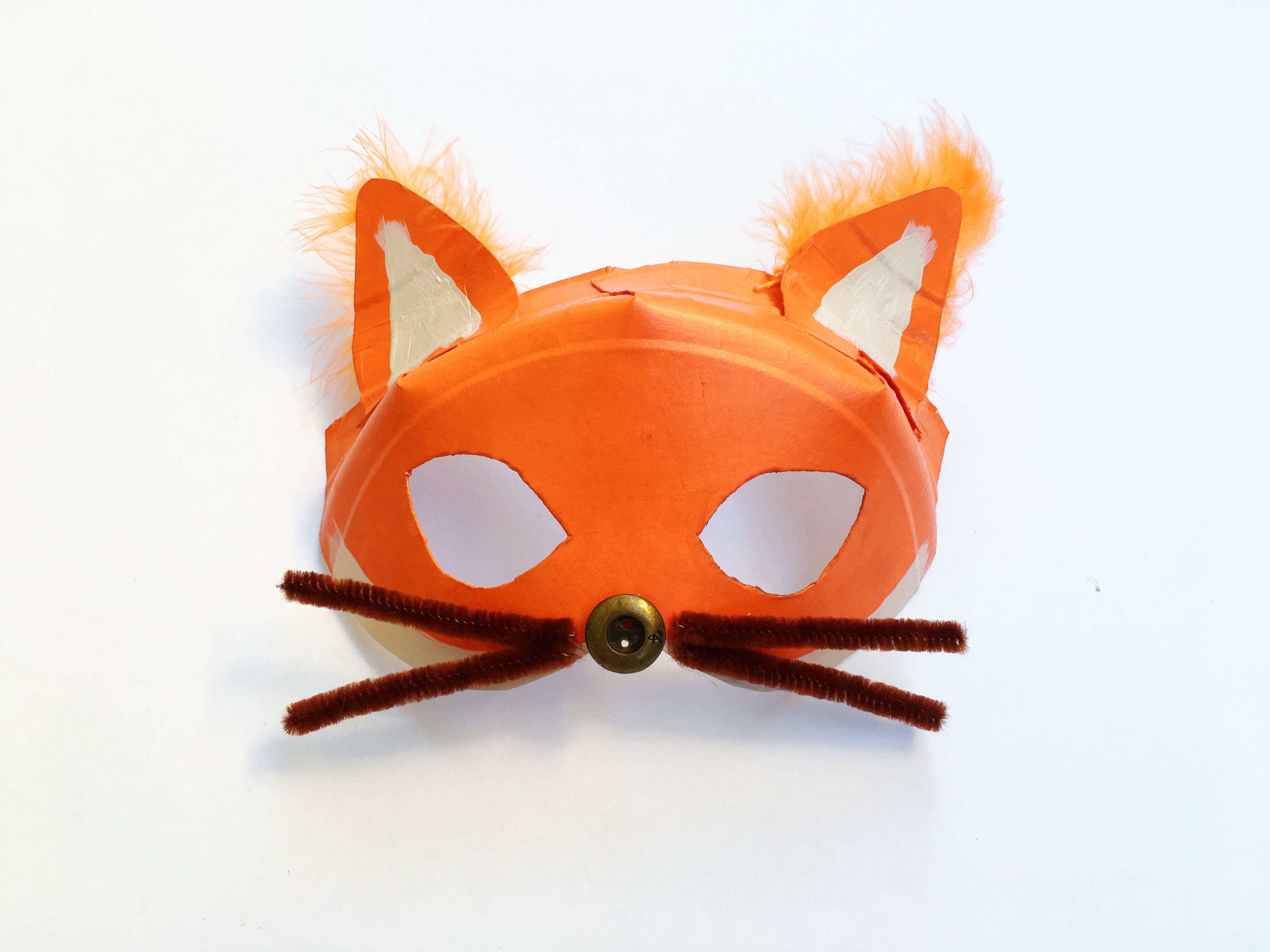 Kids Halloween Costume - Diy Paper Plate Mask - Creating Creatives - Free Printable Fox Mask Template