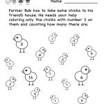 Kindergarten Kindergarten Counting Math Worksheet Printable   Free Printable Math Worksheets For Kids