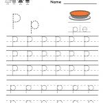 Kindergarten Letter P Writing Practice Worksheet Printable   Preschool Writing Worksheets Free Printable
