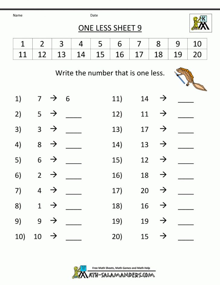 Free Printable Math Worksheets For Kids