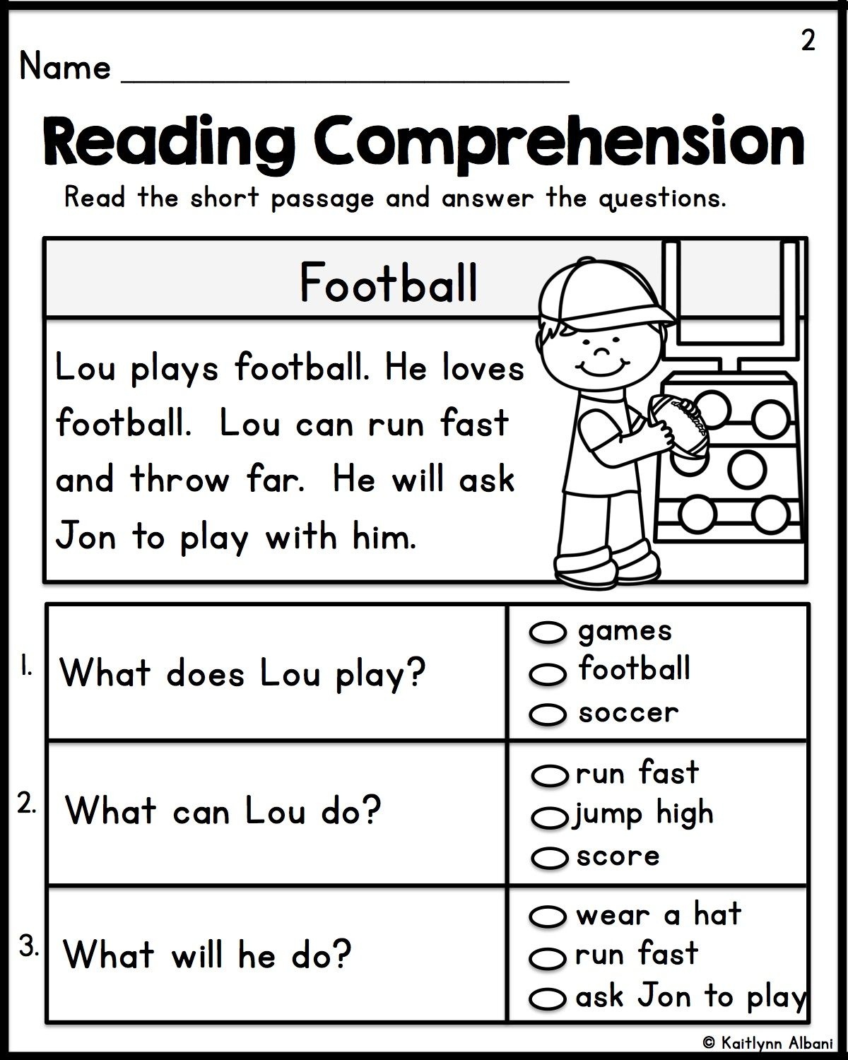 Kindergarten Reading Comprehension Passages - Set 1 | Teacher - Free Printable Reading Comprehension Worksheets For Kindergarten