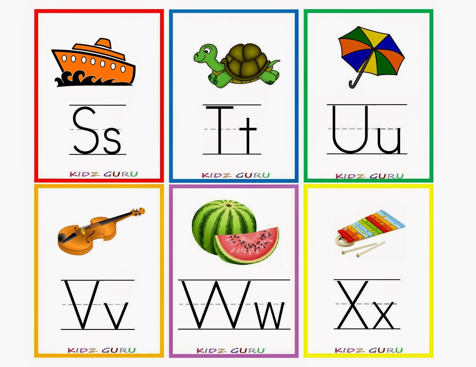 Kindergarten Worksheets: Printable Worksheets - Alphabet Flash Cards 4 - Free Printable Alphabet Flash Cards